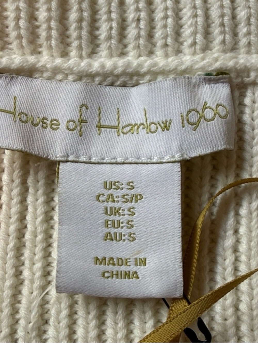 New House of Harlow 1960 Crochet Knit White Tank Top - Picture 5 of 9